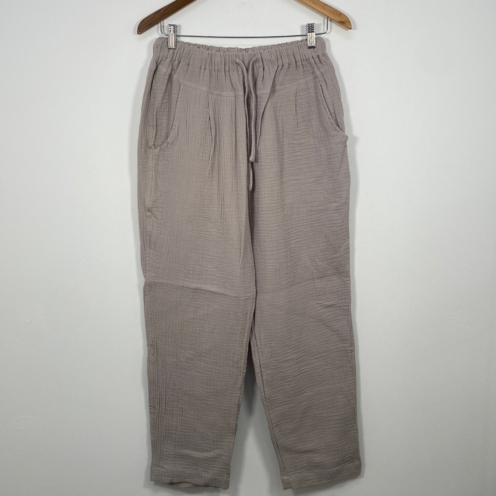 Grade & Gather Minimalist Cotton Gauzy Pants Beachy Lagenlook  Women's Large